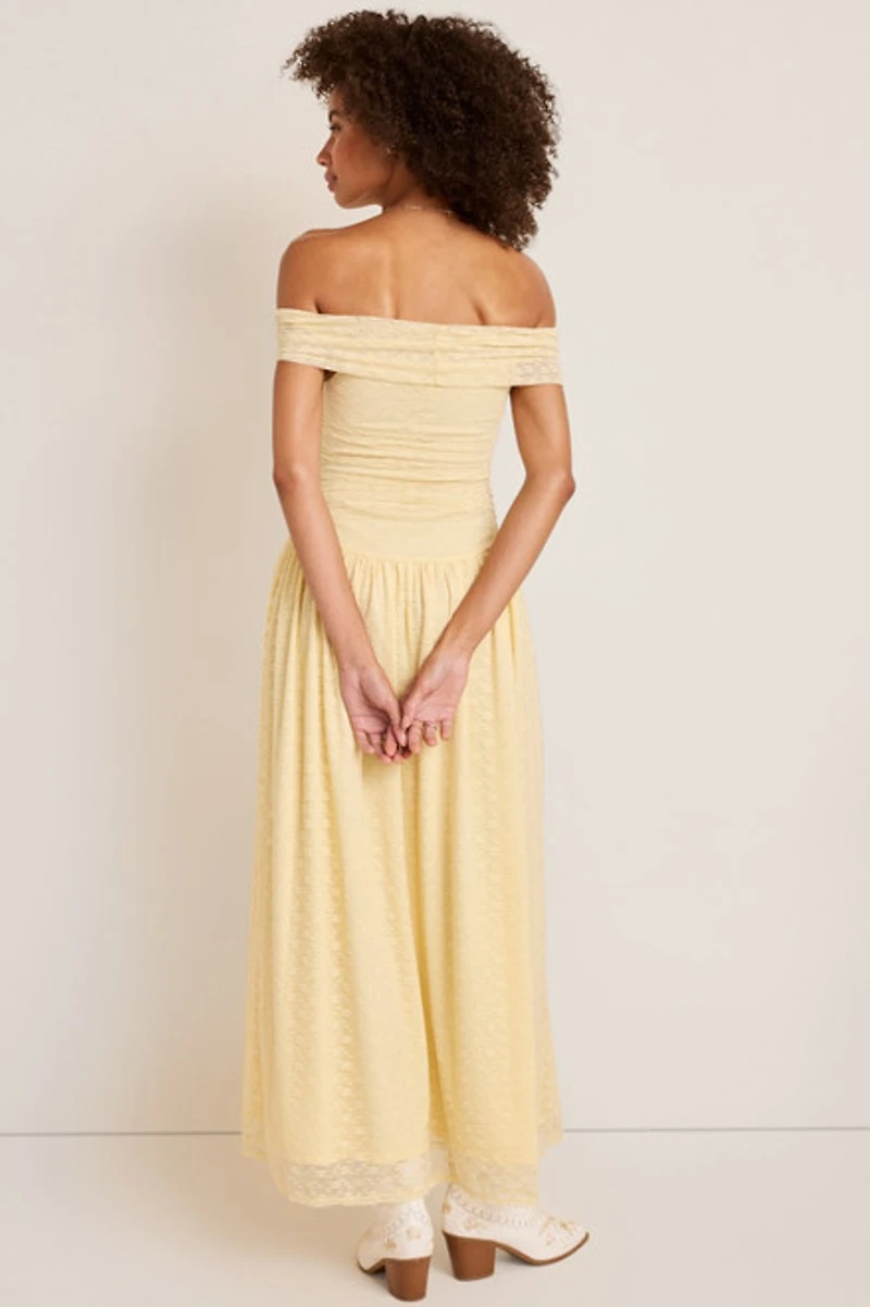 Lea Off Shoulder Lace Maxi Dress