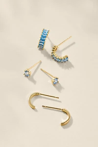 Beth Blue Crystal Earring Set