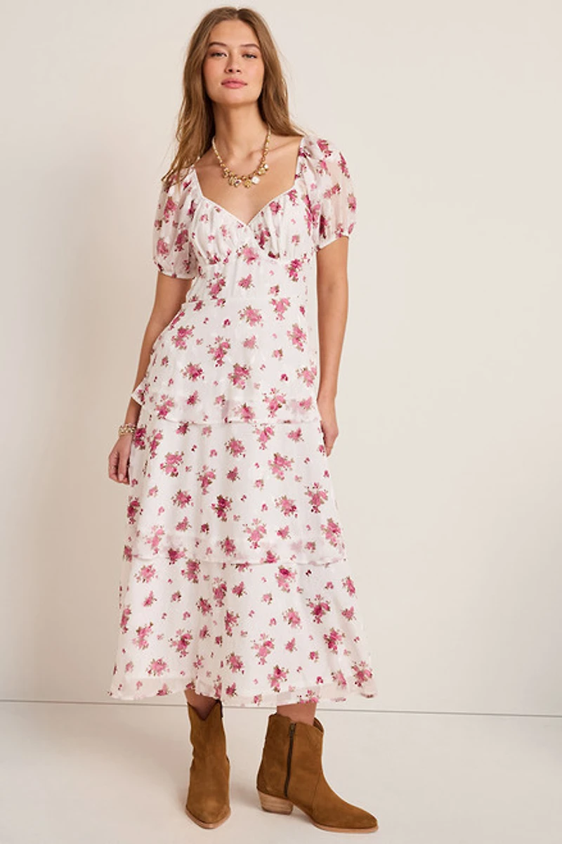 Hannah Floral Tiered Maxi Dress