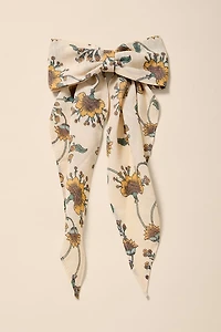 Kelly Floral Bow Hair Barrette