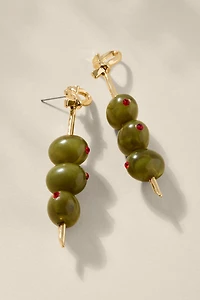 Olives On A Pick Drop Earrings