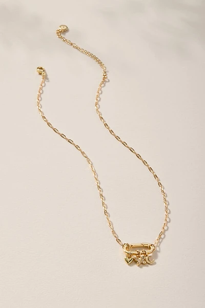 Eleanor Gold Carabiner Pendant Necklace