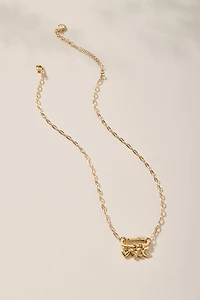 Eleanor Gold Carabiner Pendant Necklace