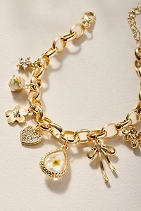 Emma Mixed Flower Charm Bracelet