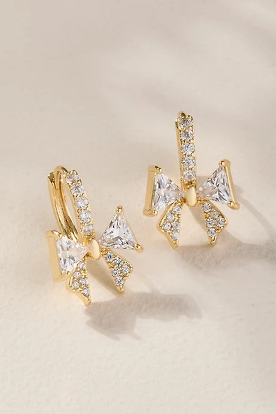Natasha CZ Bow Hoop Earrings