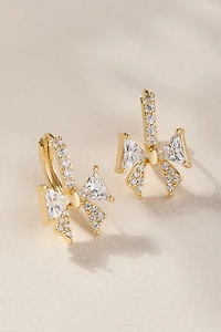 Natasha CZ Bow Hoop Earrings