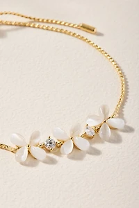 Audrey Crystal and Cateye Pull Tie Bracelet