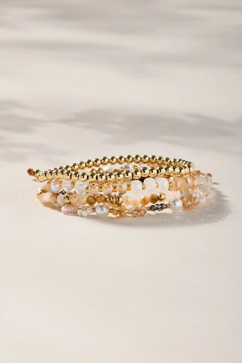 Teresa Flower Beaded Bracelet Set