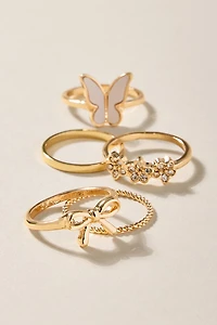 Anne Butterfly Ring Set
