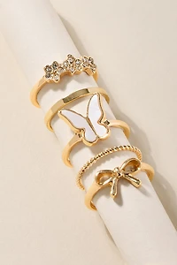 Anne Butterfly Ring Set