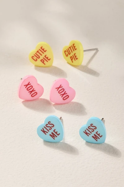 Candy Sweetheart Stud Earring Set