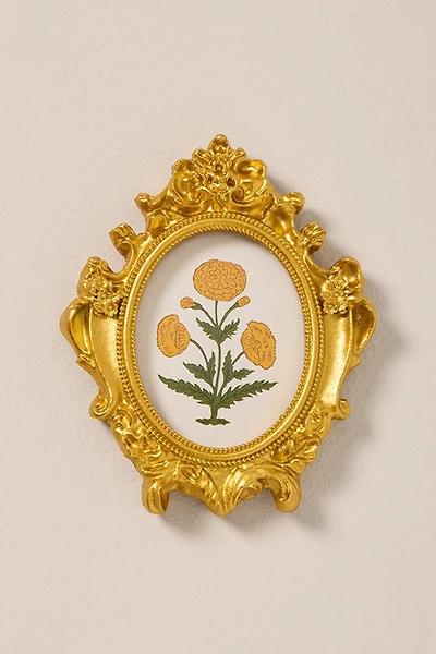 Golden Flowers Mini Frame Magnet