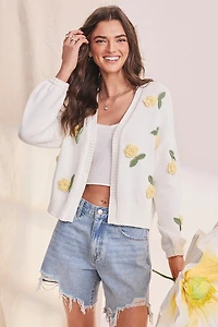 Emma Flower Bobble Cardigan
