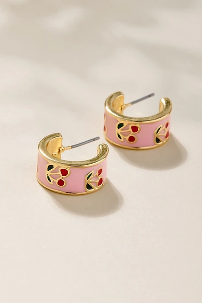 Casey Cherry Hoop Earrings