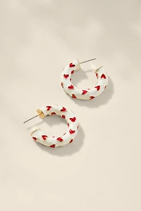 Kelly Heart Hoop Earrings