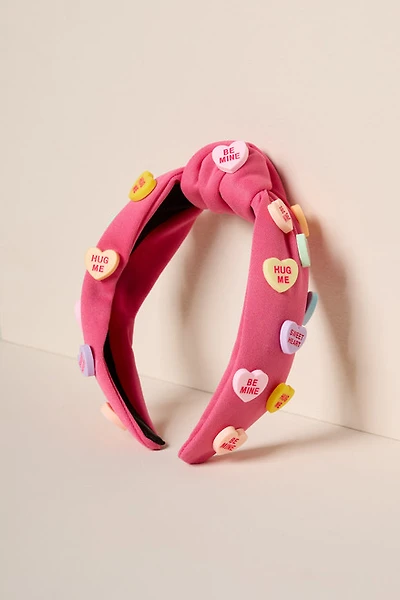 Candy Heart Top Knot Headband