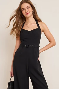 Dana Belted Halter Jumpsuit