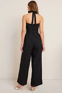 Dana Belted Halter Jumpsuit