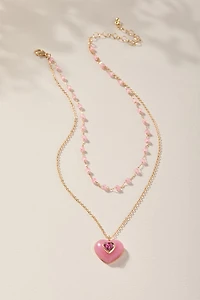 Alice Puffy Heart Pendant Necklace