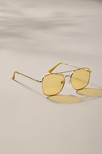 Dora Metal Aviator Sunglasses
