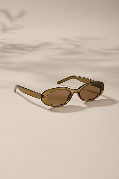 Amelia Olive Oval Sunglasses