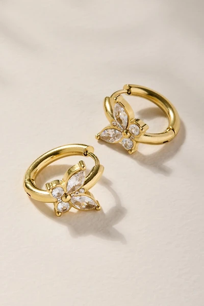 Pam Stainless Steel Butterfly Huggie Hoop Earrings