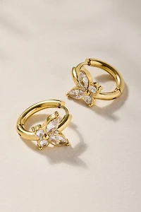 Pam Stainless Steel Butterfly Huggie Hoop Earrings