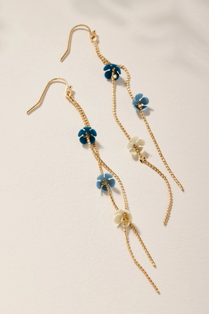 Celeste Flower Chain Drop Earrings