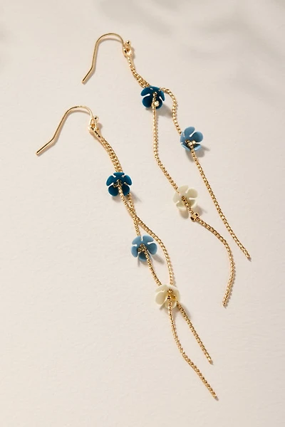 Celeste Flower Chain Drop Earrings