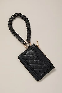 Ashley Faux Leather Card Case Wristlet