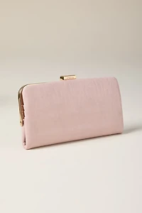 Nina Large Faux Leather Pink Card Case