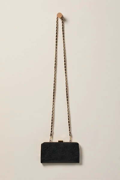 Nina Large Faux Leather Black Card Case