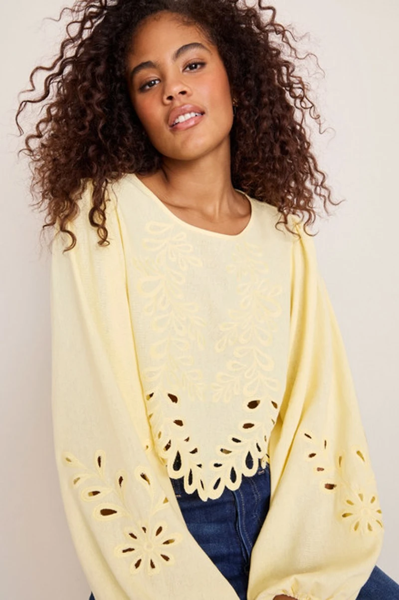 Amanda Tonal Embroidered Blouse