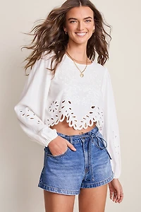 Amanda Tonal Embroidered Blouse