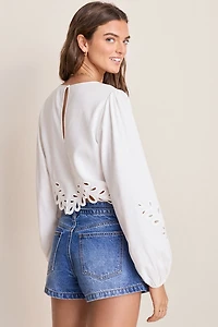 Amanda Tonal Embroidered Blouse