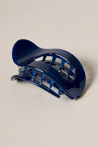 Mandy Blue Marbled Flat Hair Claw