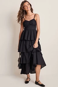 Faye Tiered Midi Dress
