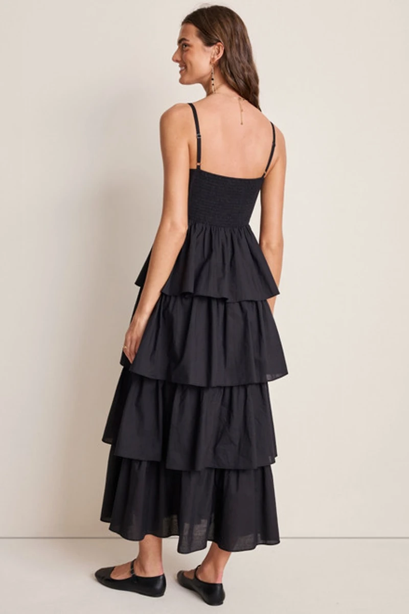 Faye Tiered Midi Dress