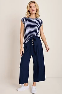 Lilla Button Front Culotte Pants