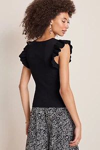 Amy Ruffled Sleeve Tank Top