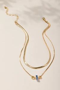 Brandy Layered Snake Chain Pendant Necklace