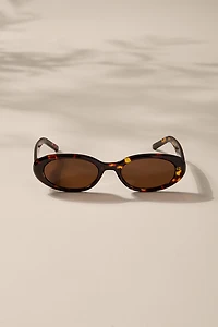 Amelia Tort Shell Oval Sunglasses