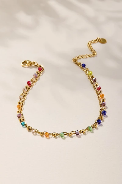 Britney Multi-Color Beaded Anklet