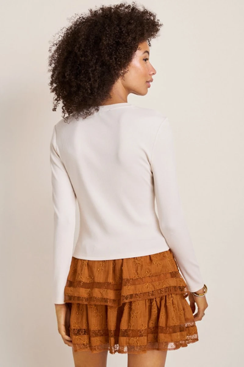 Lauren Ring Knit Long Sleeve Top