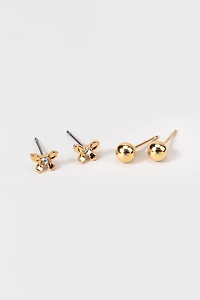 Hello Franki Butterfly Stud Earring Set for girls