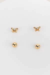 Hello Franki Butterfly Stud Earring Set for girls