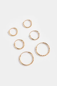 Adelynn Textured Hoop Set