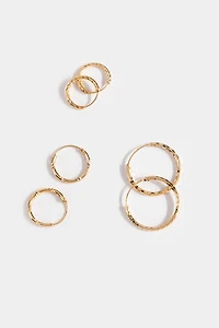 Adelynn Textured Hoop Set