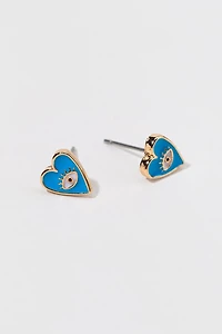 Hello Franki Heart Eye Stud Earrings for girls
