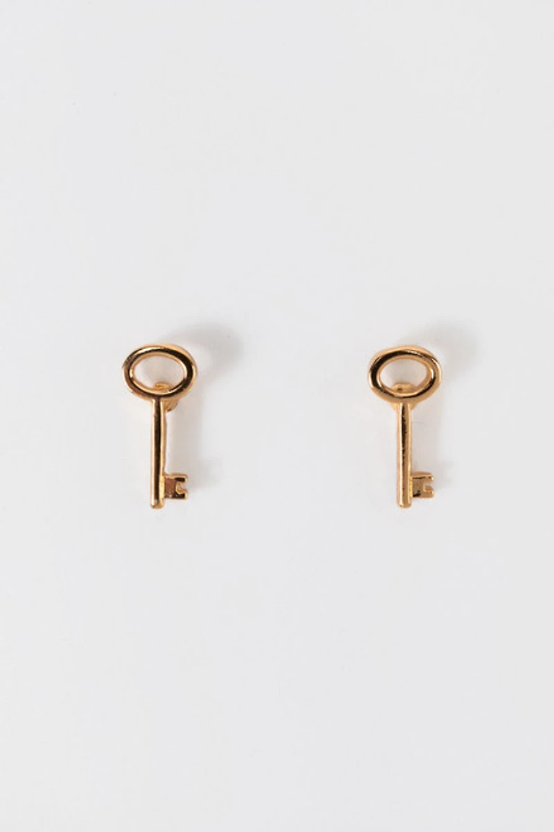 Hello Franki Key Stud Earrings for girls